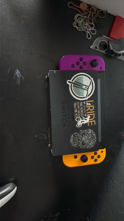 nintendo switch with dock and charger and super smash bros