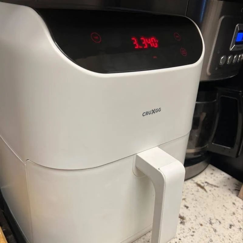 1.5 gallons cruxgg 6 in 1 digital touchscreen countertop air fryer white