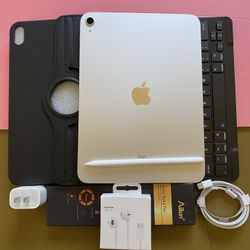 256gb Apple IPad 10th Generation (10.9” Liquid / 2022 model) with pen, keyboard, case & Accessories (warranty 2026) 