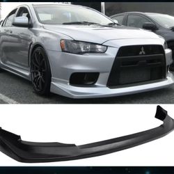 Fits 08-15 Mitsubishi Lancer EVO 10 X Front Bumper Lip Spoiler PU