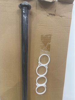 Black shower curtain rod