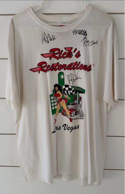 SIGNED Rick's Restorations Las Vegas T-Shirt XL
