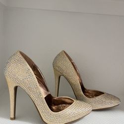 Women’s Gold Studded Heels