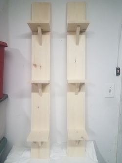 Vertical Wall Shelves Ready for Stain or Paint