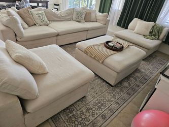 Sectional and ottoman