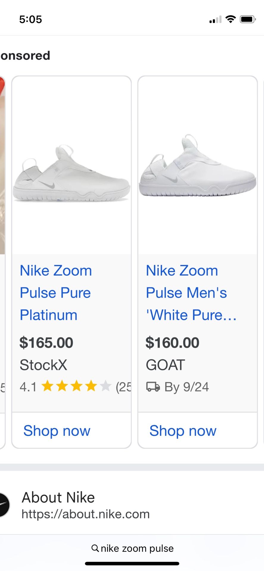 Men’s Nike slip on shoes