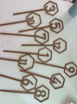 Custom table numbers 1-12