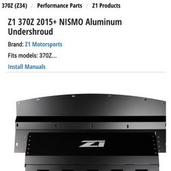 2015 370z Nismo Undershroud 