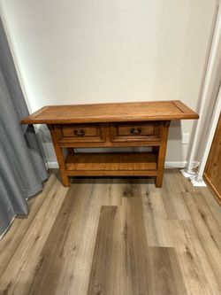 Rustic entry table