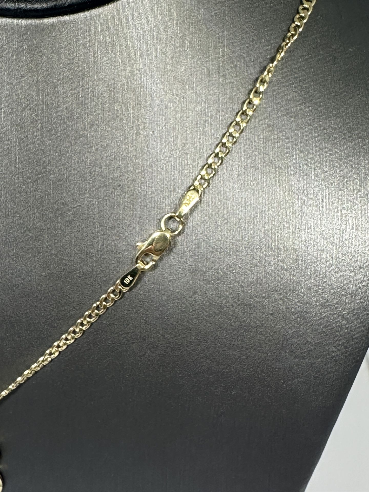 10kt Yellow Gold Initial Pendant Necklace 