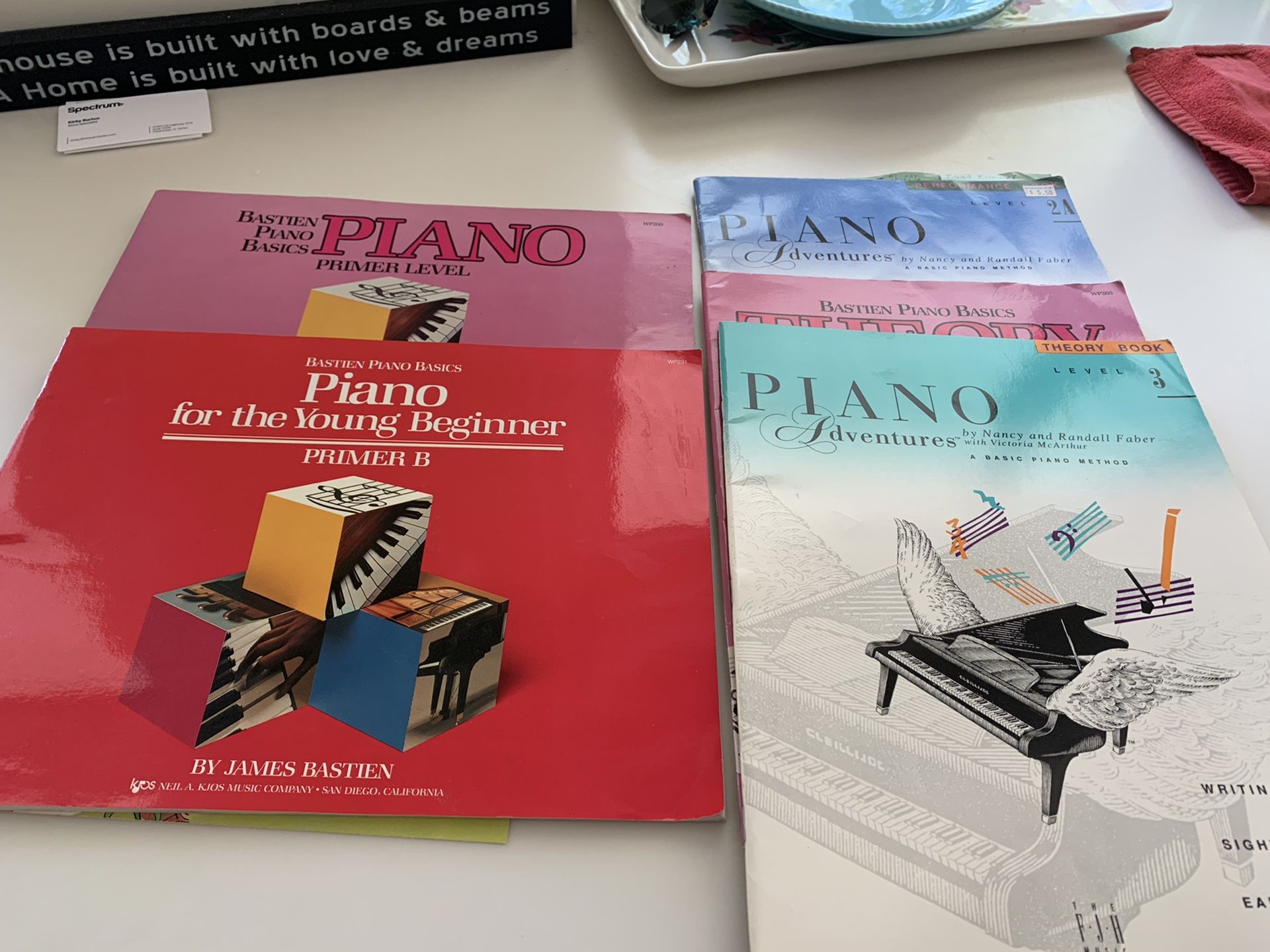 Free beginner piano books. I’m leaving these on my front porch for whoever wants them. Message me for address