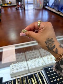 Gold heart nugget ring