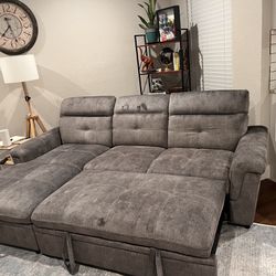 Couch with Chaise & Pull Out