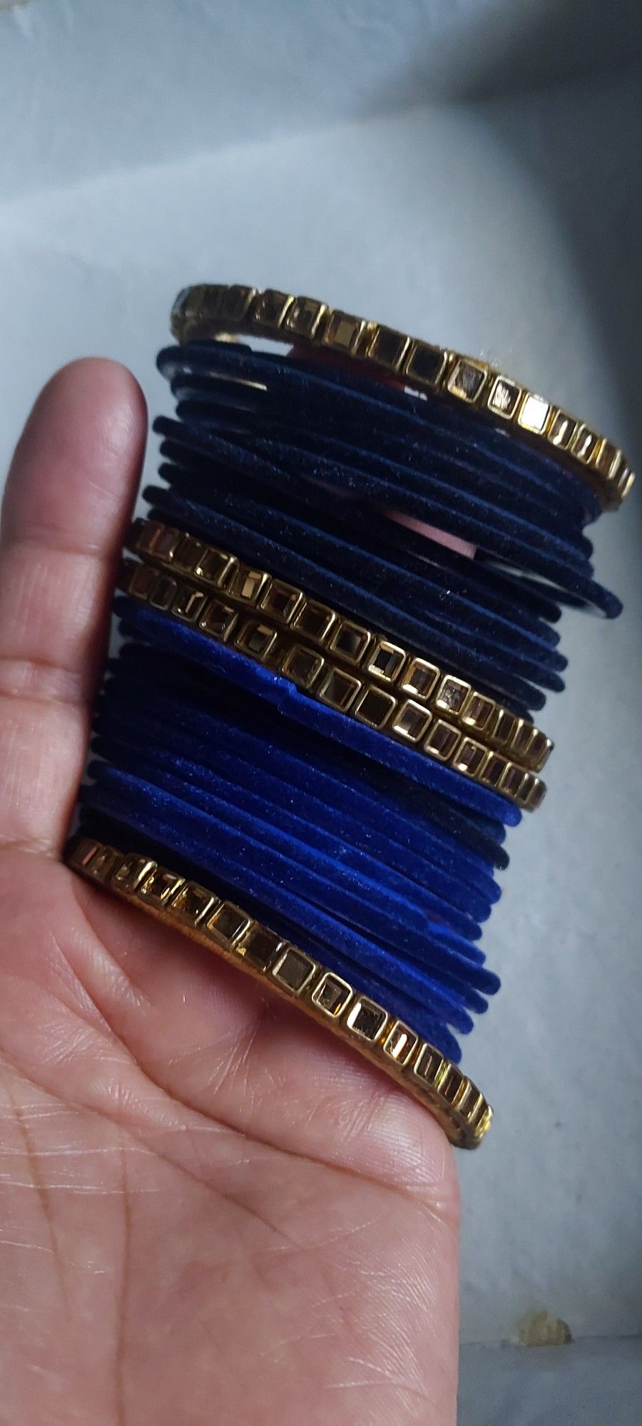 Glass Velvet Bangles Sets/bride or bridesmaids