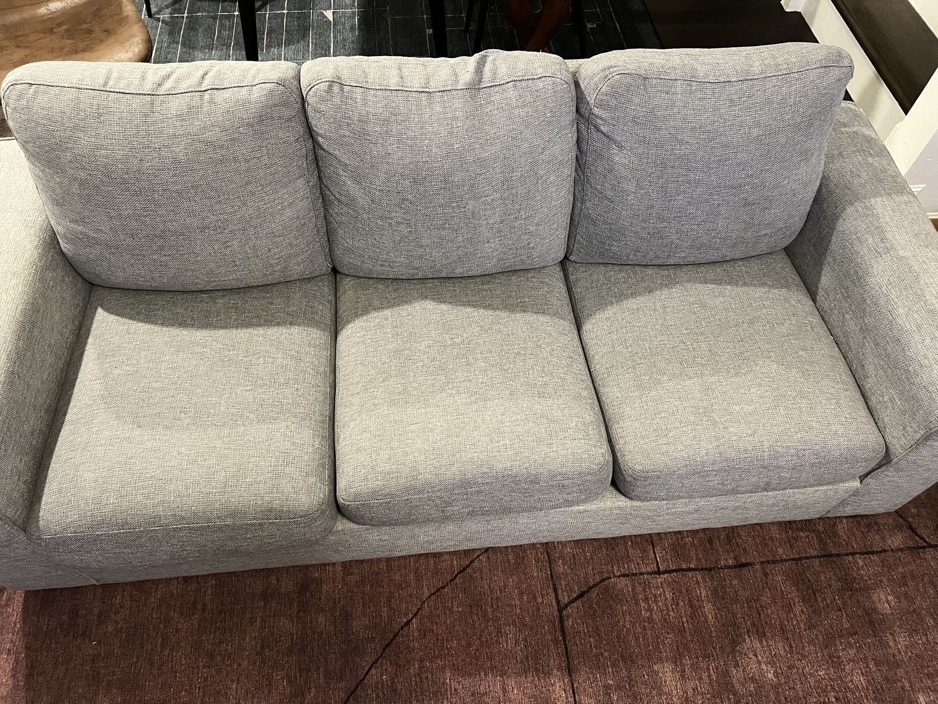 Gray Three Seater Sofa/Bed