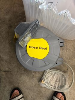 Gray Retractable Hose Reel