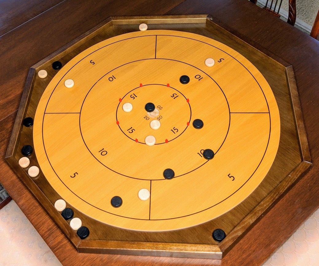 New Tournament Sized (30" x 30") Crokinole Board