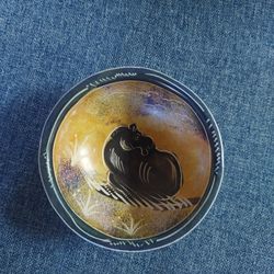 African Soapstone Hippopotamus Trinket Bowl/Dish