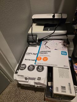COLOR PRINTER - LAMINATOR W/ LAMINATOR SHEETS - THREE REAMS OF PAPER - EXTRA TONER FOR PINTER