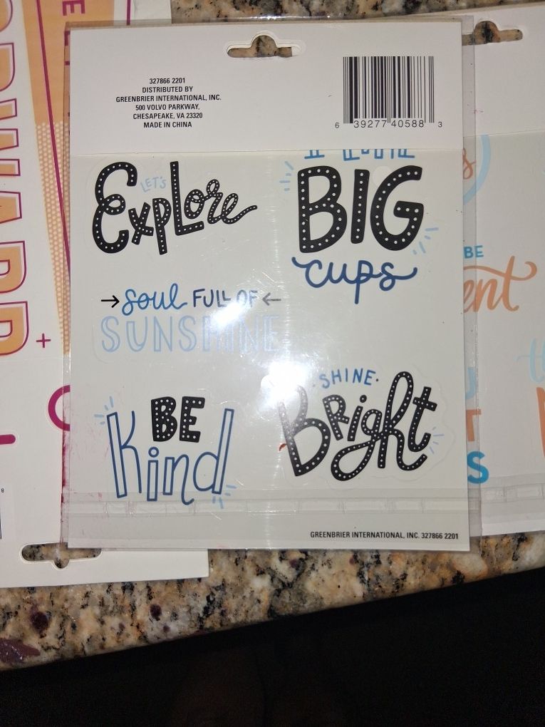 Crafters Square 3 Piece Specialty Glass Stickers