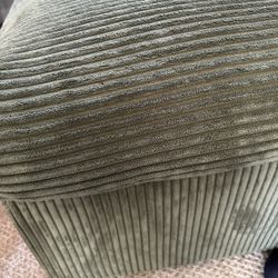  2 ! Olive Green  Ottoman No Storage Like New $20 Total 