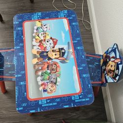 Paw Patrol Small Desk, 2 Chair, Toy Organizer