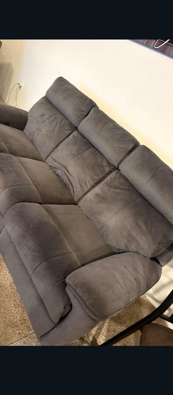 Gray couch and loveseat set
