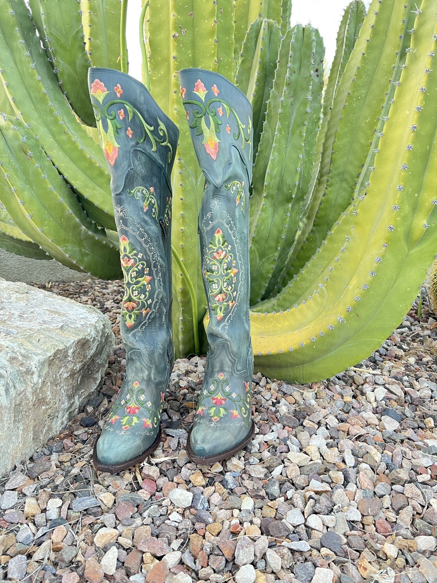 Dan Post “Flower Child” Tall Cowgirl Boots – Snip Toe