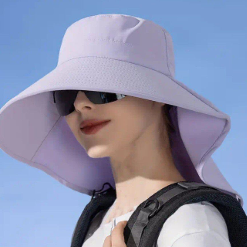 Lilac Sun Hat UV Protection Wide-brim Women's Gift