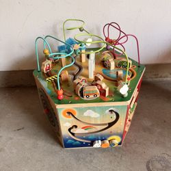  Toddler Wooden Activity Center Toy