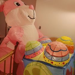Easter Bunny Inflatable Yard Decoration 