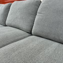 Grey L-Shaped Sectional with Massive Chaise!