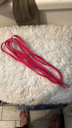 Pink shoelaces