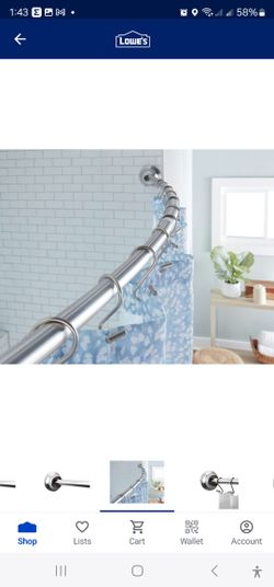 Shower Curtain Pole Curved Used