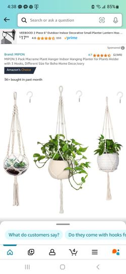 Macrame White Hanging Plant Holder
