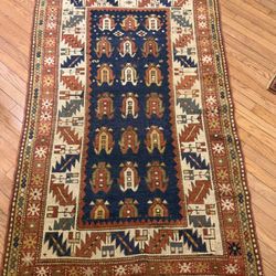 4x6 Antique Caucasian Kazak Rug (1870)