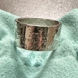 Tiffany & Co Wide Notes Ring Size 5.5