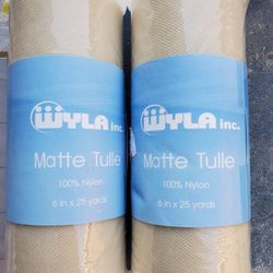 2 Rolls Of Tulle Matte Crafts 