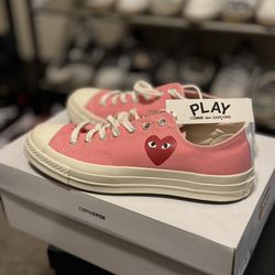 Converse All-Stars In Pink With A Heart Unisex Shoes