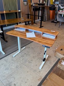 HUANUO Electric Standing Desk with Monitor Shelf