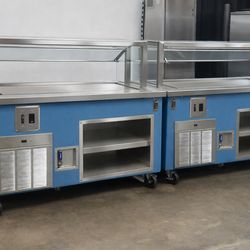 2 Matching Refrigerated Salad Bars (Sneeze Guard Units)