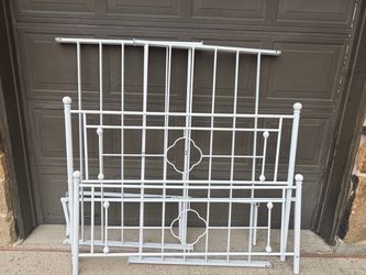 Queen bed frame white