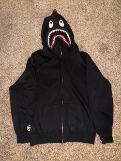 BAPE Shark Full-Zip Hoodie Black Size 2XL