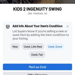 Ingenuity Baby Swing $20