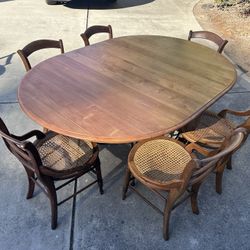 Solid Woof table With 7 Chairs  