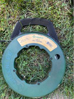 Greenlee Steel Fish Tape Fishtape 125' X 1/8" X .060" Winder Case 438-10