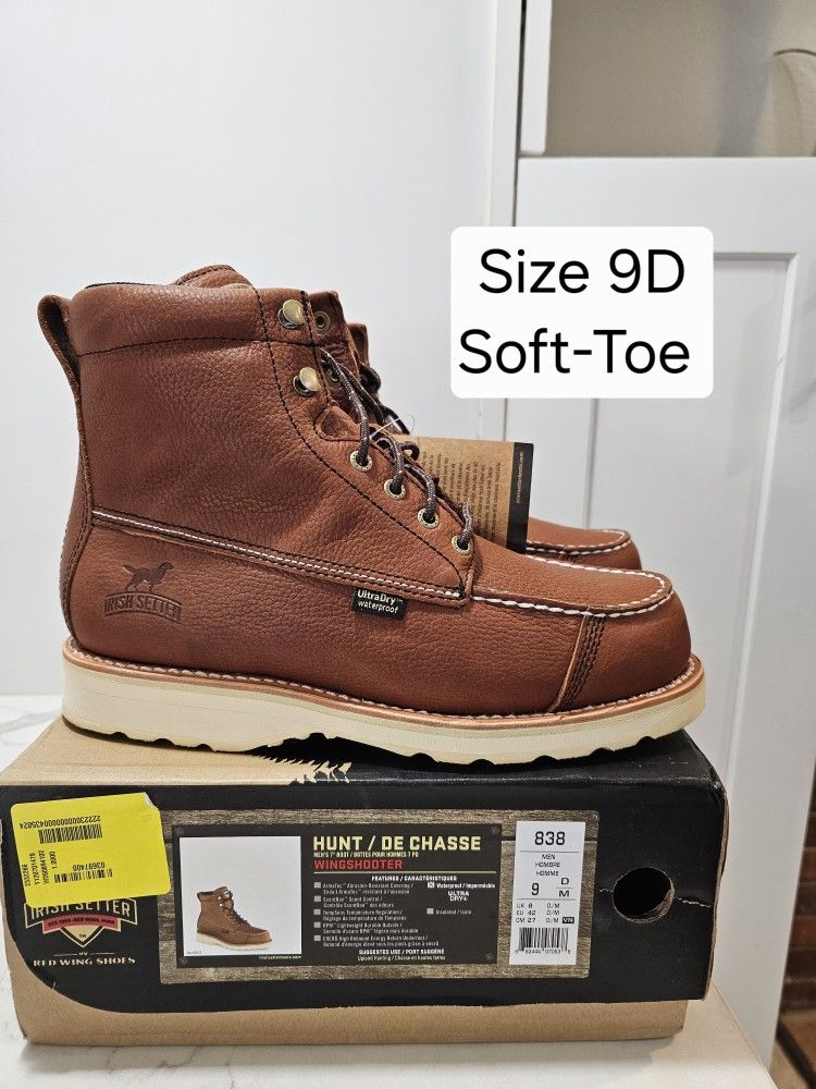 Red Wings Irish Setter Soft Toe Boots Size 9
