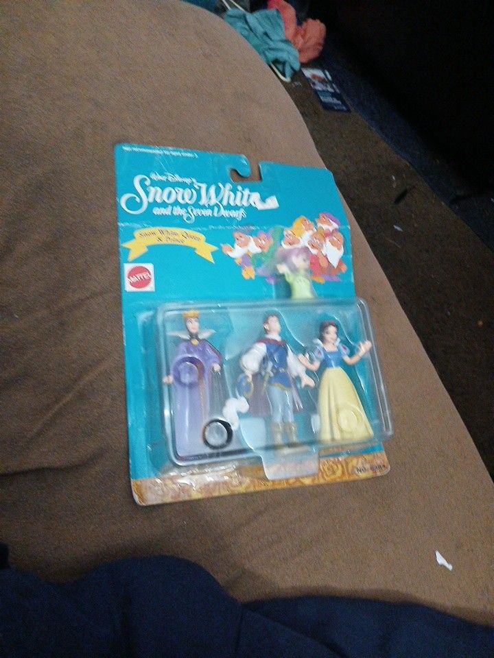 Mattel Disney Snow White Evil Queen Prince Charming PVC Figures Set Cake Topper