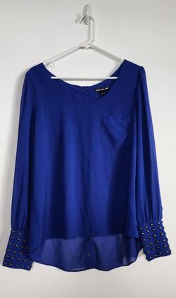 NWT Women's Blue Blouse Size L