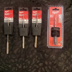 Milwaukee Hole Saw Arbor & Concrete Bits 